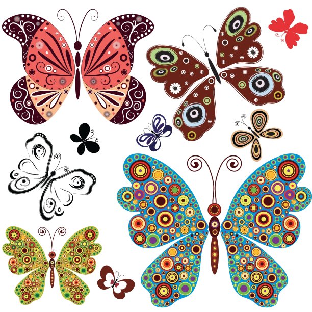 将抽象的蝴蝶图片下载