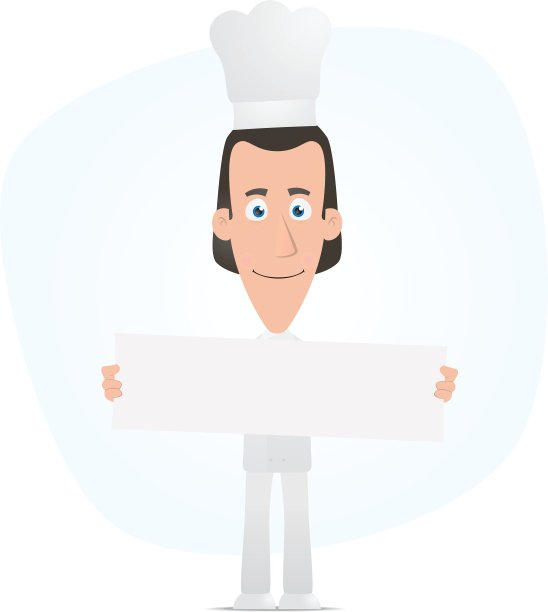 厨师举着一张海报图片下载