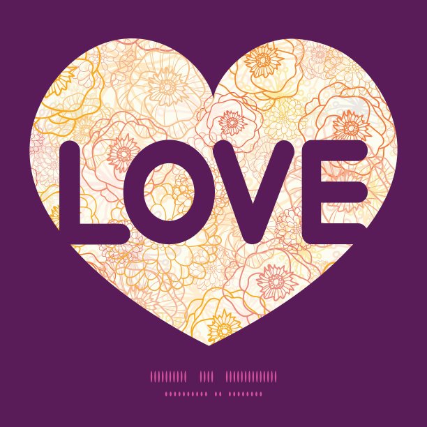 暖暖的花爱文本框图案图片下载