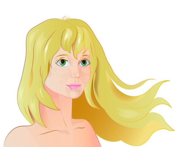 一个金发女孩的肖像图片下载