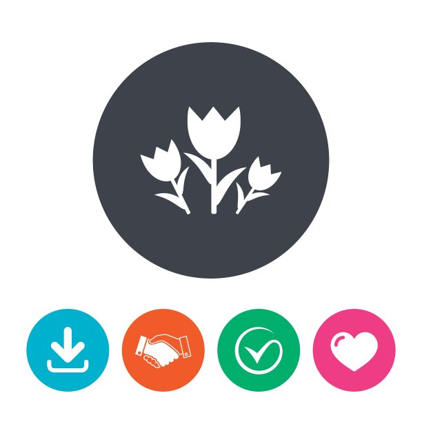 花标志图标玫瑰象征图片下载