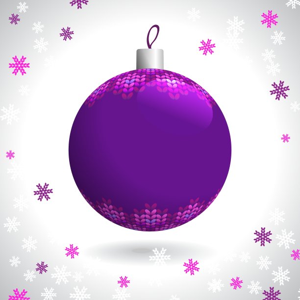 针织的圣诞球图片下载