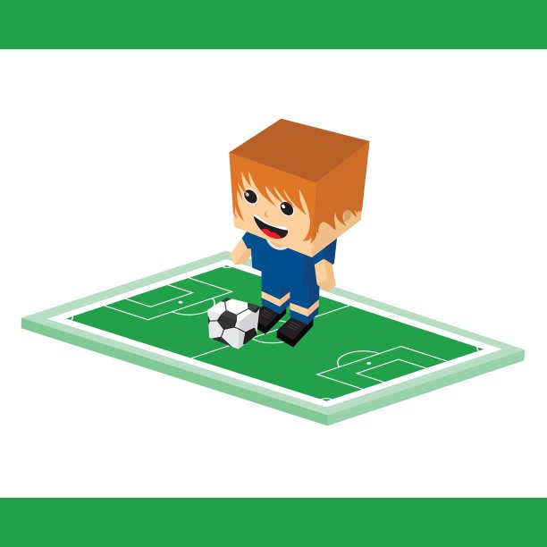 足球卡通男孩图片下载