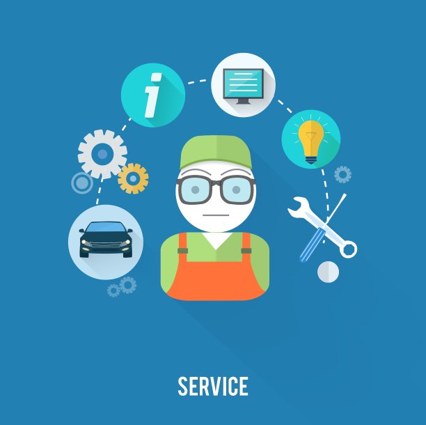 服务主概念与项目图标图片下载