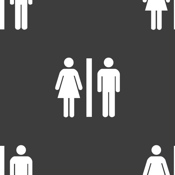 一个男人和一个女人的剪影图标无缝图片下载