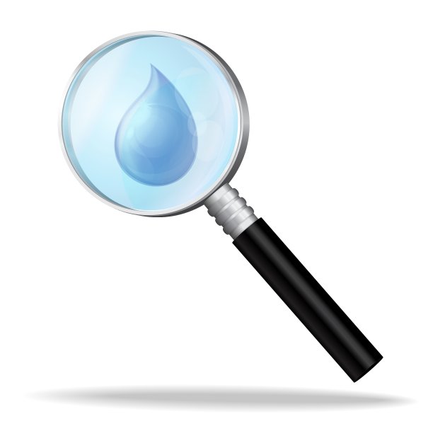放大镜放大一滴水图片下载