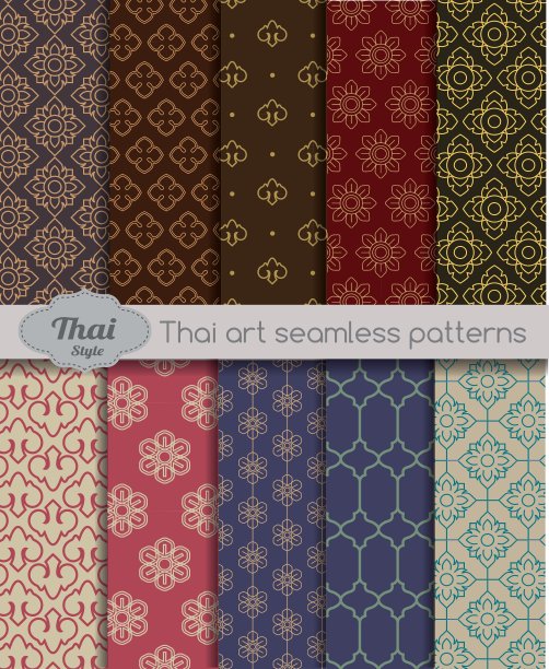 大马士革无缝图案背景图片下载