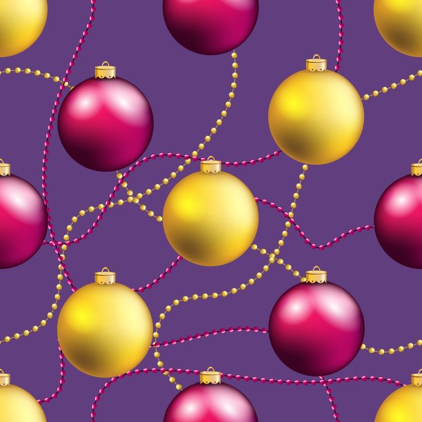 新年图案与球圣诞墙纸图片下载