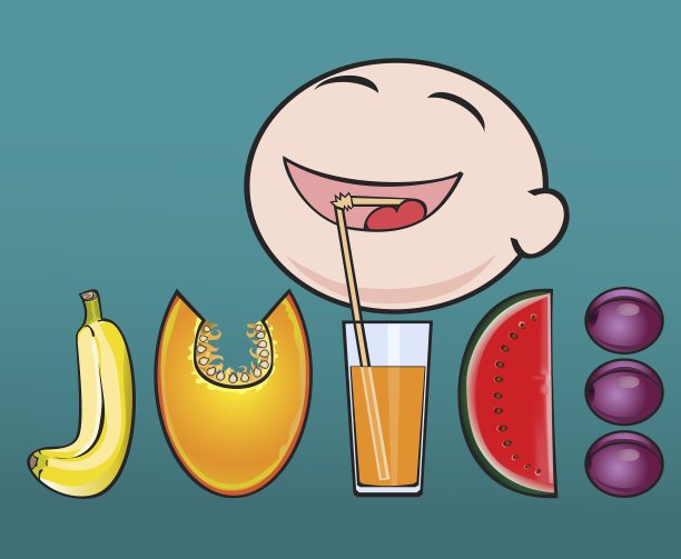 喝新鲜果汁对你的健康是有益的图片下载
