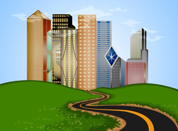 道路在城市图片下载