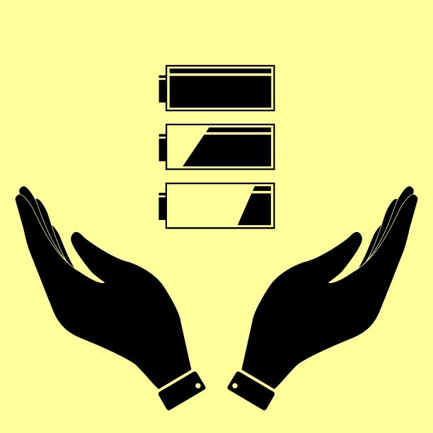 一套电池充电水平指标图片下载