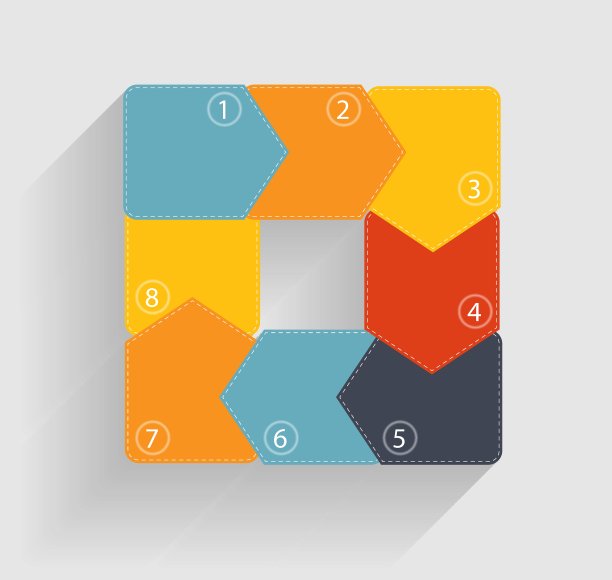 商业信息图表模板图片下载