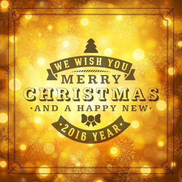 有年份的圣诞问候明信片图片下载