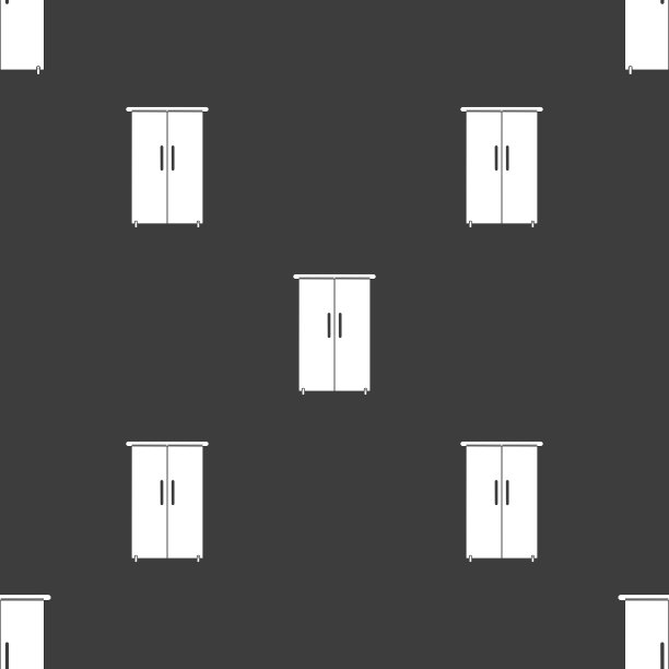 橱柜图标标志无缝模式上的灰色图片下载