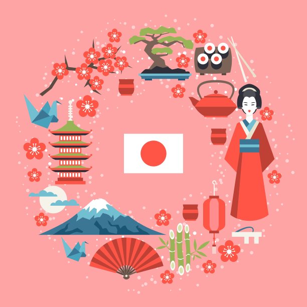 日本背景设计图片下载
