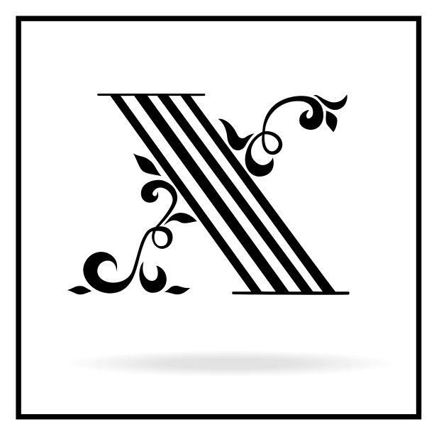 用树叶做成的字母V图片下载