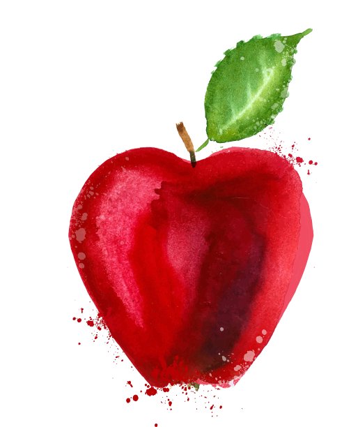 红苹果标志设计模板食品或水果图标图片下载