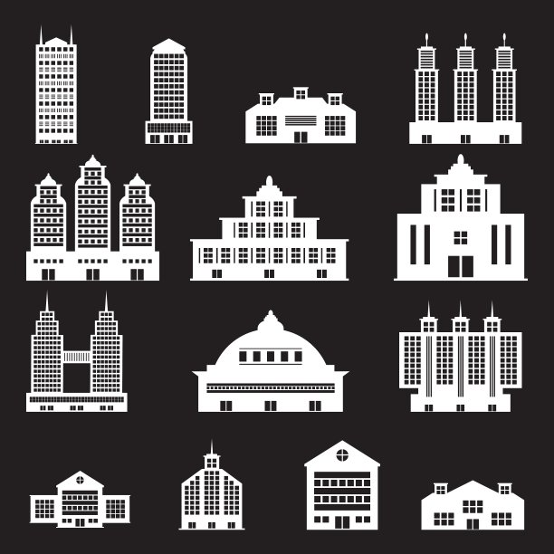 建筑组4 -白色图片下载