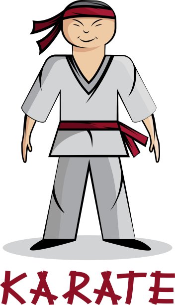 卡通空手道青年图片下载