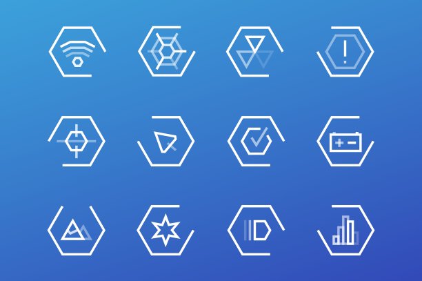 UI技术图标轮廓集图片下载