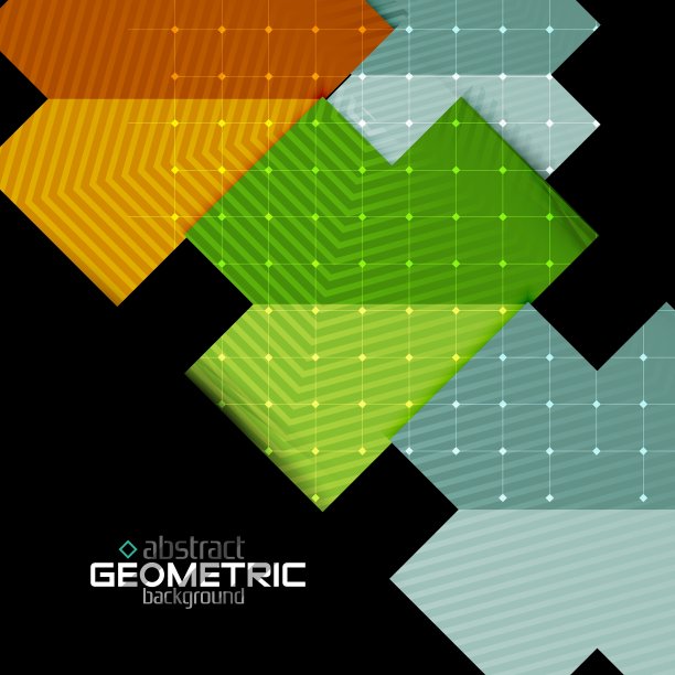 彩色几何形状与纹理上的黑色图片下载