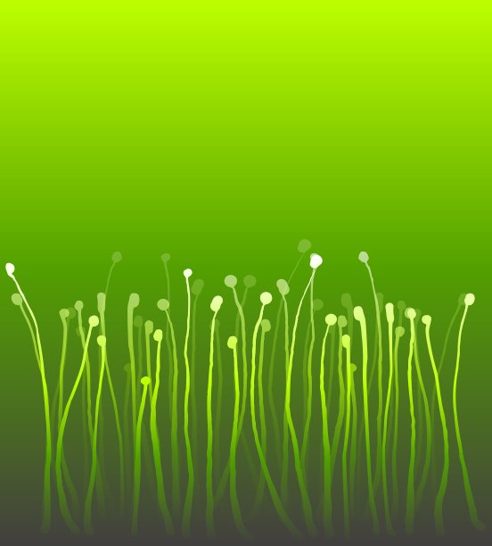 抽象自然卷曲梯度草上的绿色图片下载