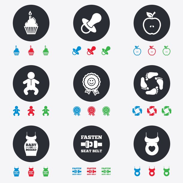 孕妇和婴儿护理图标图片下载