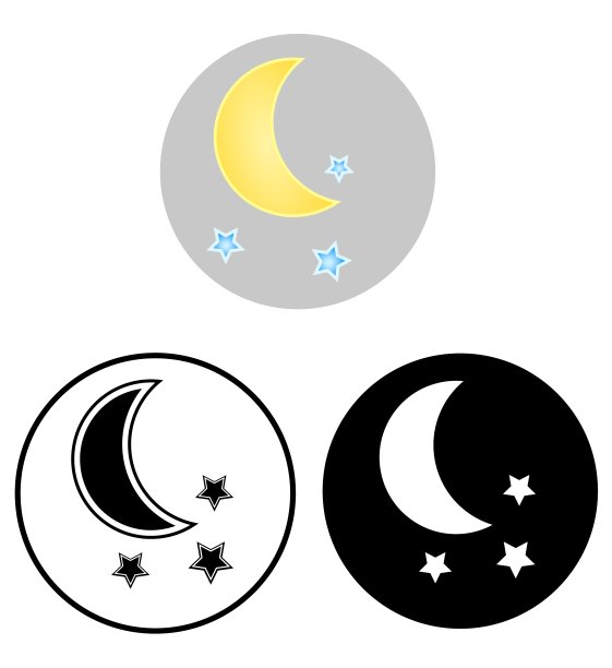 月亮和星星的图标图片下载