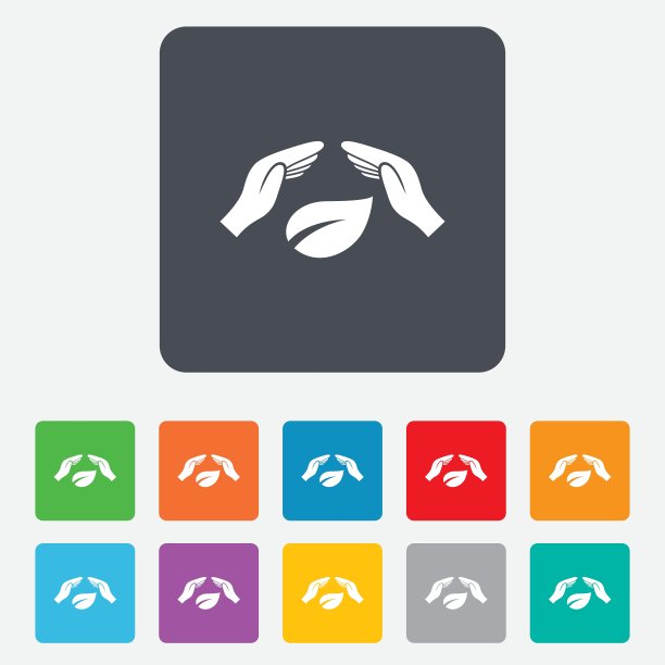 保护自然标志图标手保护盖图片下载