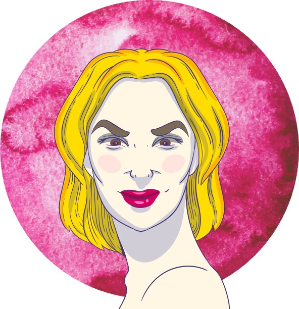 傲慢的金发少女的肖像图片下载