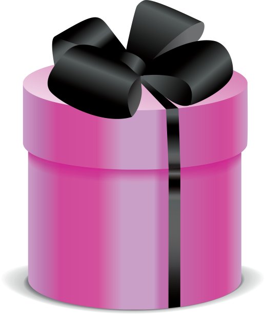 礼盒与丝绸蝴蝶结图片下载