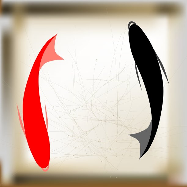 模糊背景上的抽象鱼图片下载