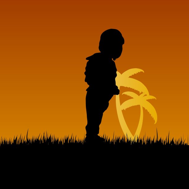 孩子与手掌在大自然中图片下载