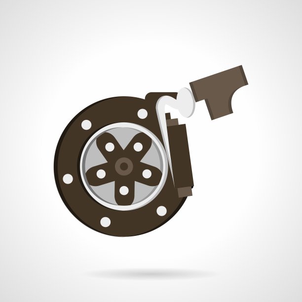 制动系统平面颜色设计图标图片下载