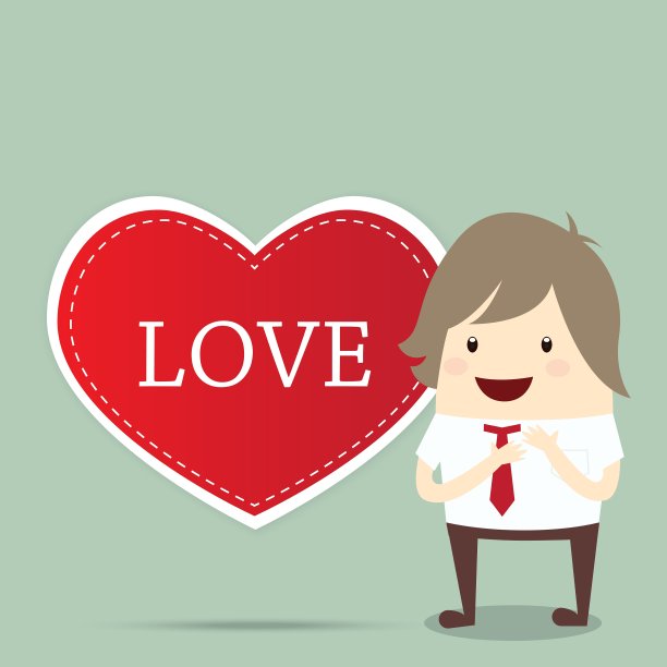 商人用红心结婚的喜帖图片下载