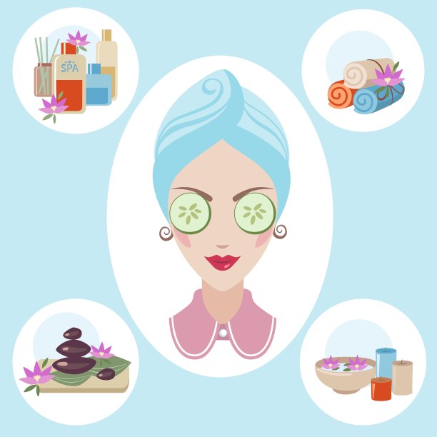 做水疗的女孩图片下载