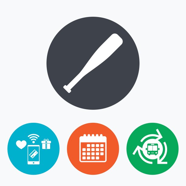 棒球棒标志图标运动标志图片下载