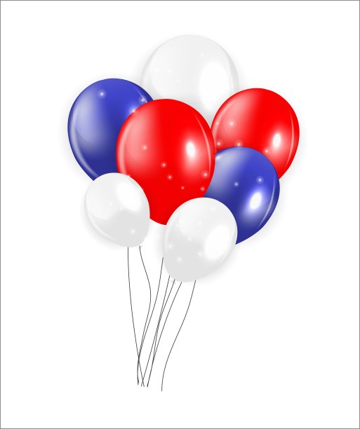 彩色气球套装图片下载