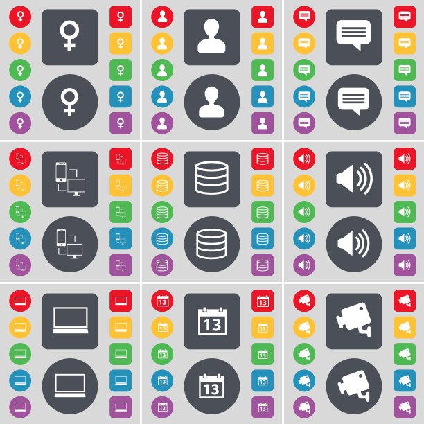 金星符号阿凡达聊天气泡连接图片下载