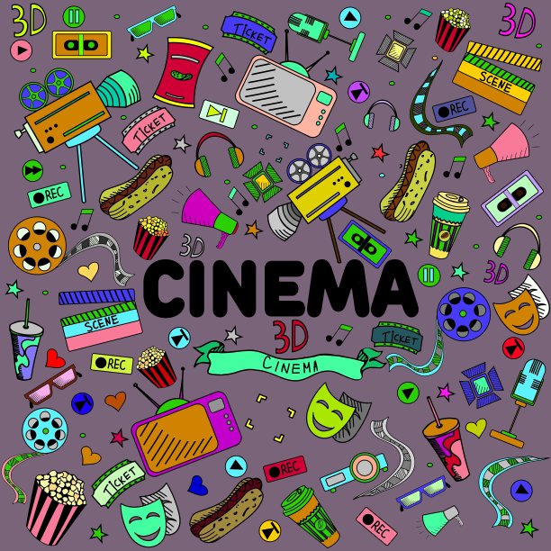 电影院线艺术设计图片下载