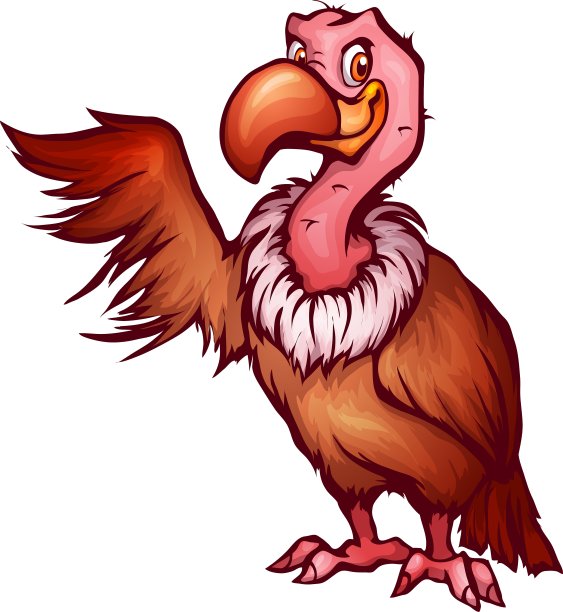 卡通风格的秃鹫图片下载