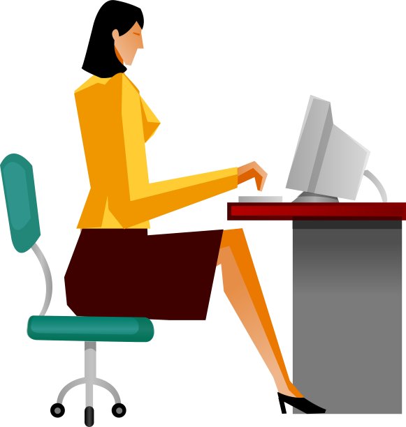 女商人的侧视图图片下载