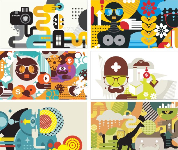 六张名片封面图片下载