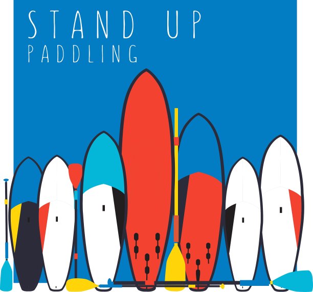 立桨板和桨集一图片下载