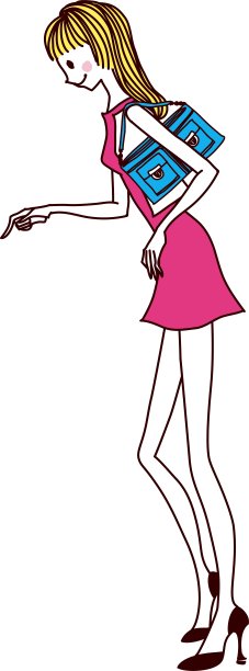 女人站着的侧视图图片下载