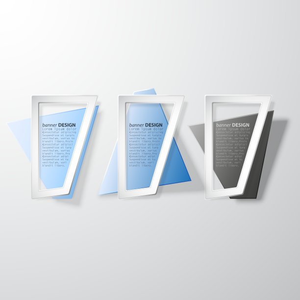 信息图表横幅设置折纸风格图片下载