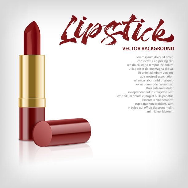 背景与红色唇彩图片下载