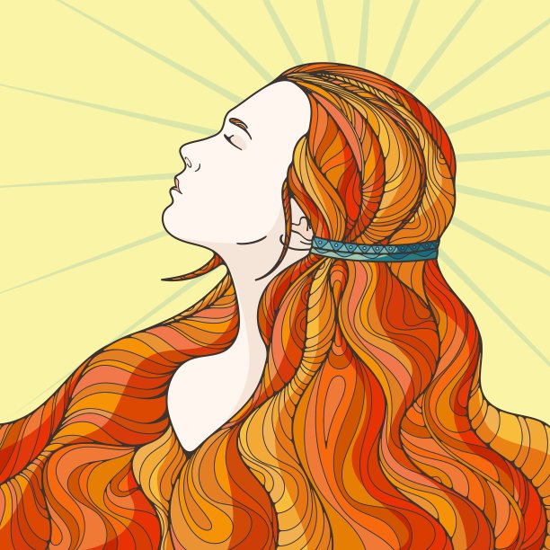 一个美丽女孩的侧面长着高傲图片下载