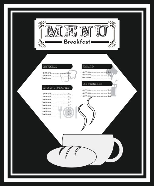 早餐菜单设计图片下载