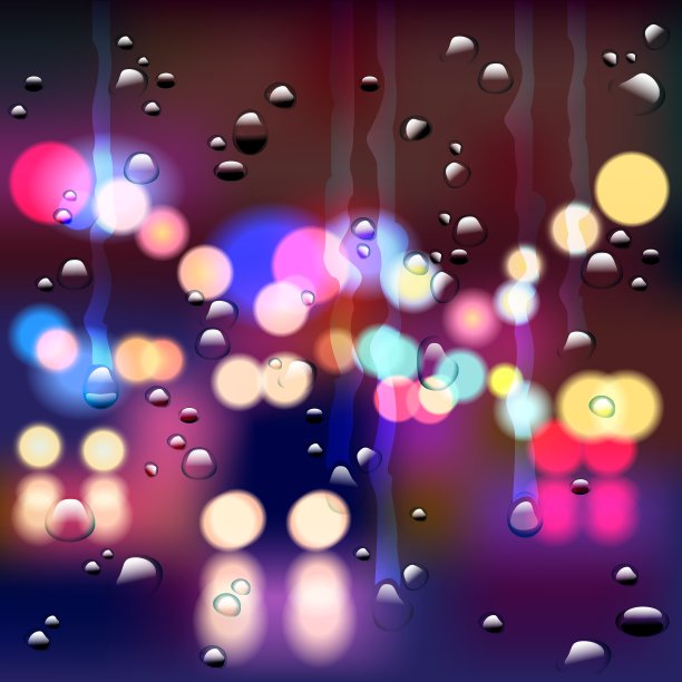 晚上下雨的街图片下载